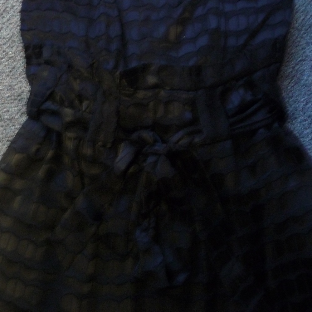 NWOT Black Mini Strapless Dress Designer Sample - Picture 3 of 8